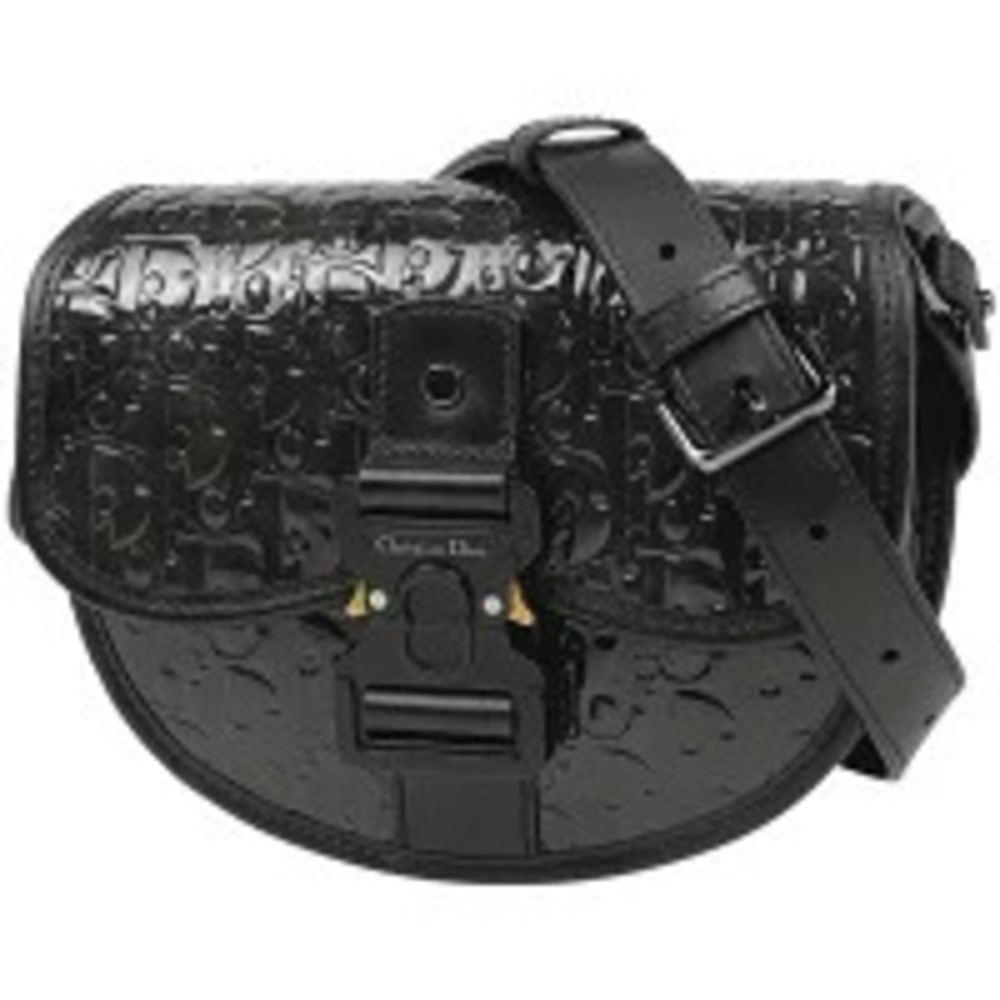 Christian Dior Gallop Shoulder Bag Messenger Embossed Patent Vernis Leather